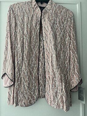 NWT Alex Evenings Embroidered Lace Mock Two-Piece with Jacket